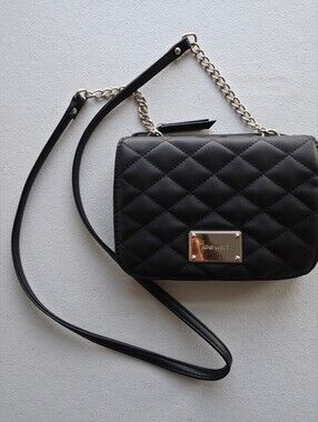 Nine West Highbridge Black Quilted Crossbody Bag EUC Coquette Quiet Luxury Chic